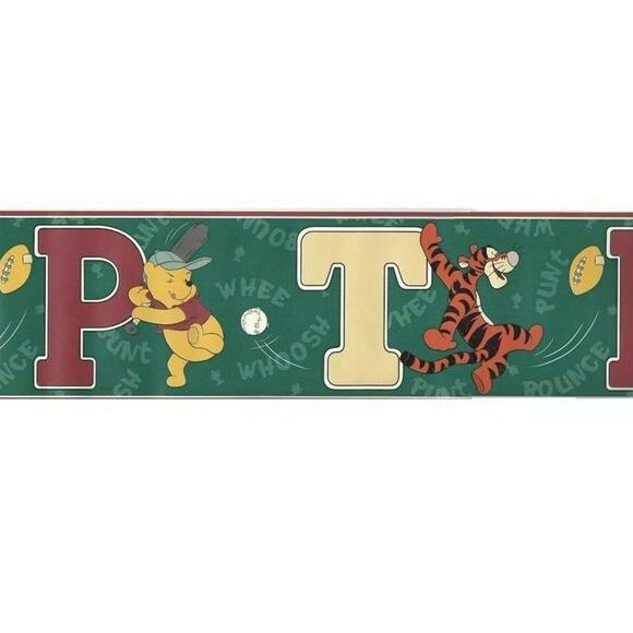 4 Rolls Winnie the Pooh Tigger Wallpaper Border Sports Football Baseball 5yds Ea - Picture 3 of 8